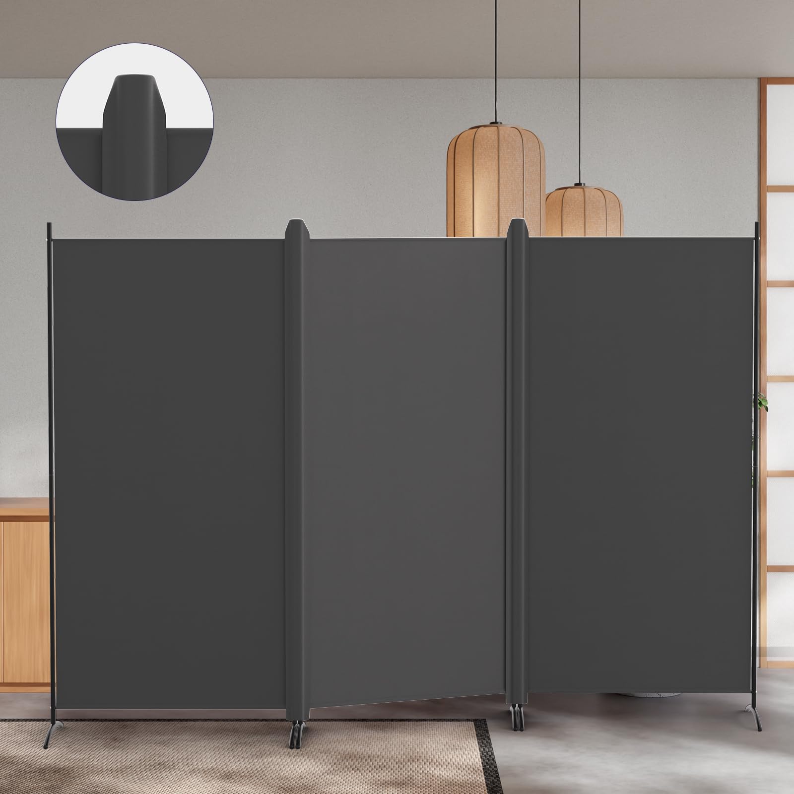 Amazon｜KELIXU パーテーション 間仕切り 3連 自立式 衝立 カバー