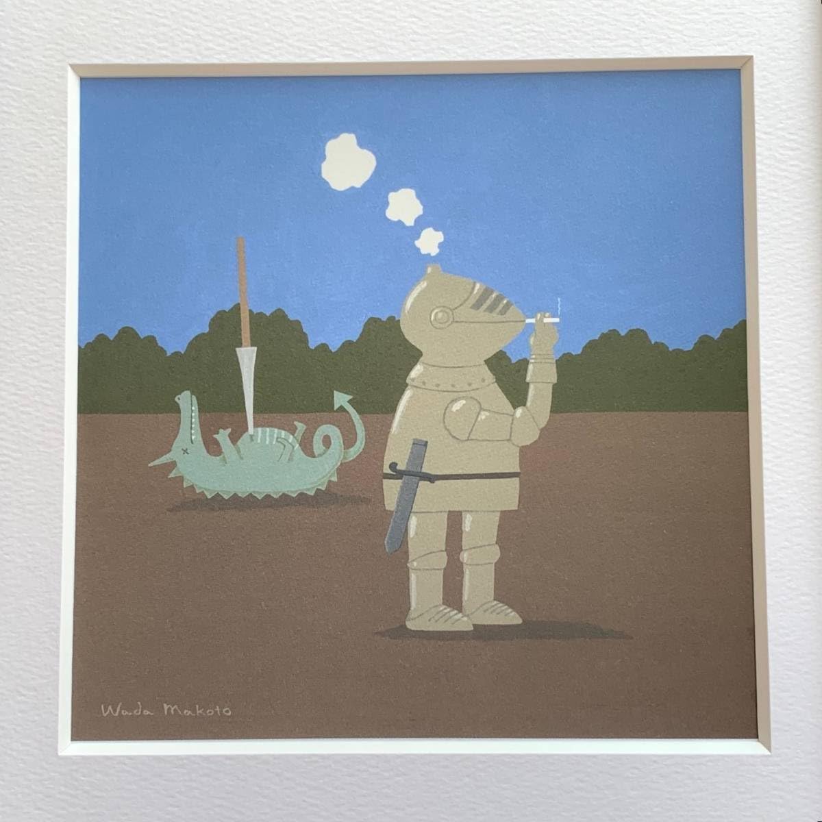 Amazon.co.jp: □和田誠 『戦いはおわり ピースきたる』A4サイズ 額