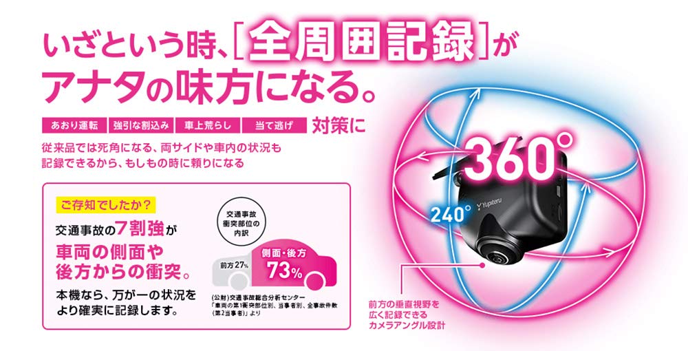 Amazon.co.jp: YupiteruユピテルQ-20全周囲360°記録対応ドライブ