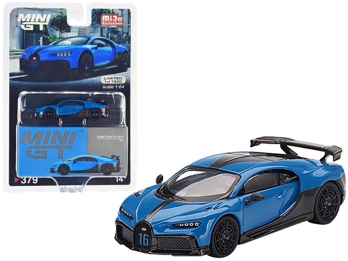 Amazon | MINI GT 1/64 ブガッティ シロン ピュアスポーツ ブルー LHD