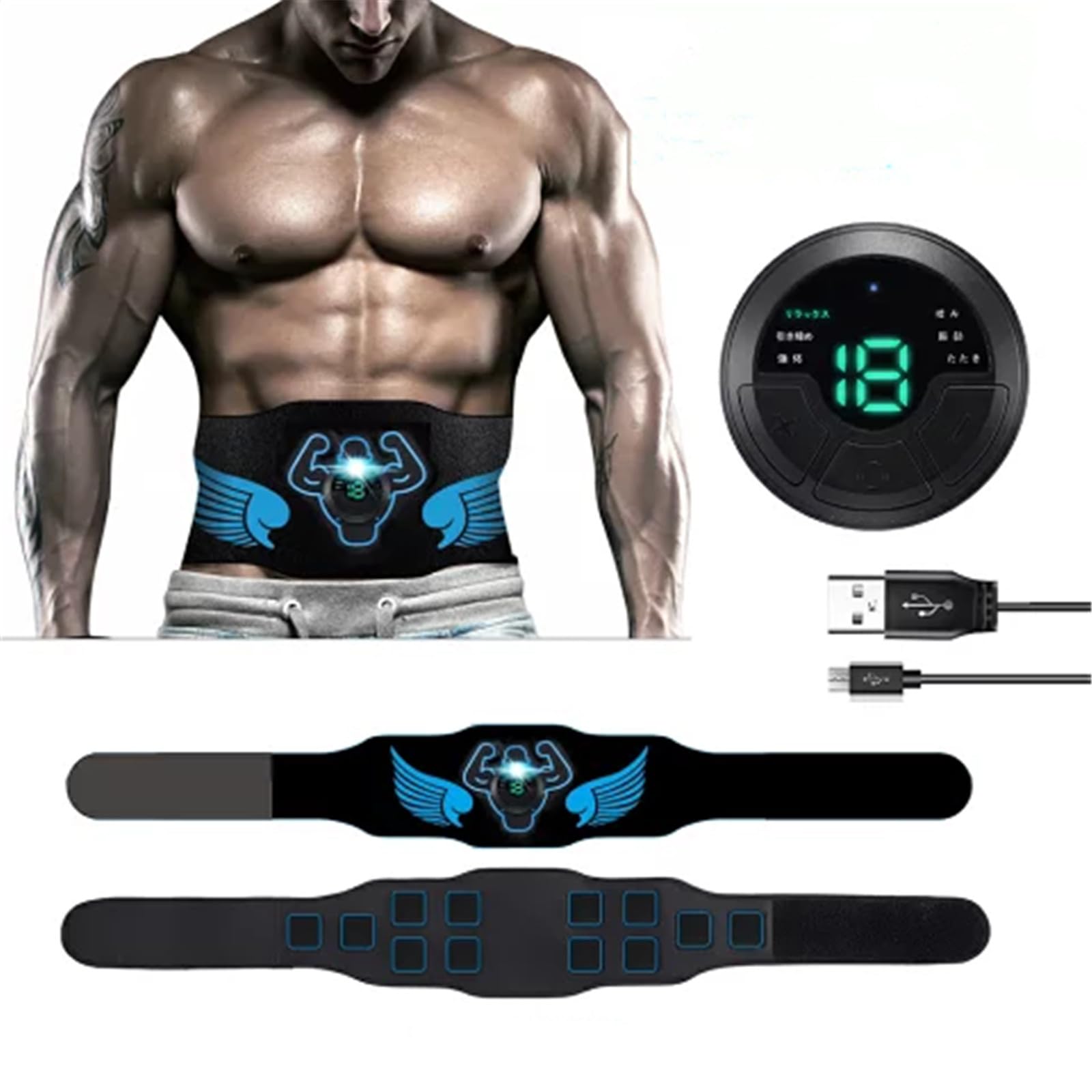 Amazon.co.jp: EMS 腹筋ベルト ems腹筋マシン お腹 ダイエット腹巻き