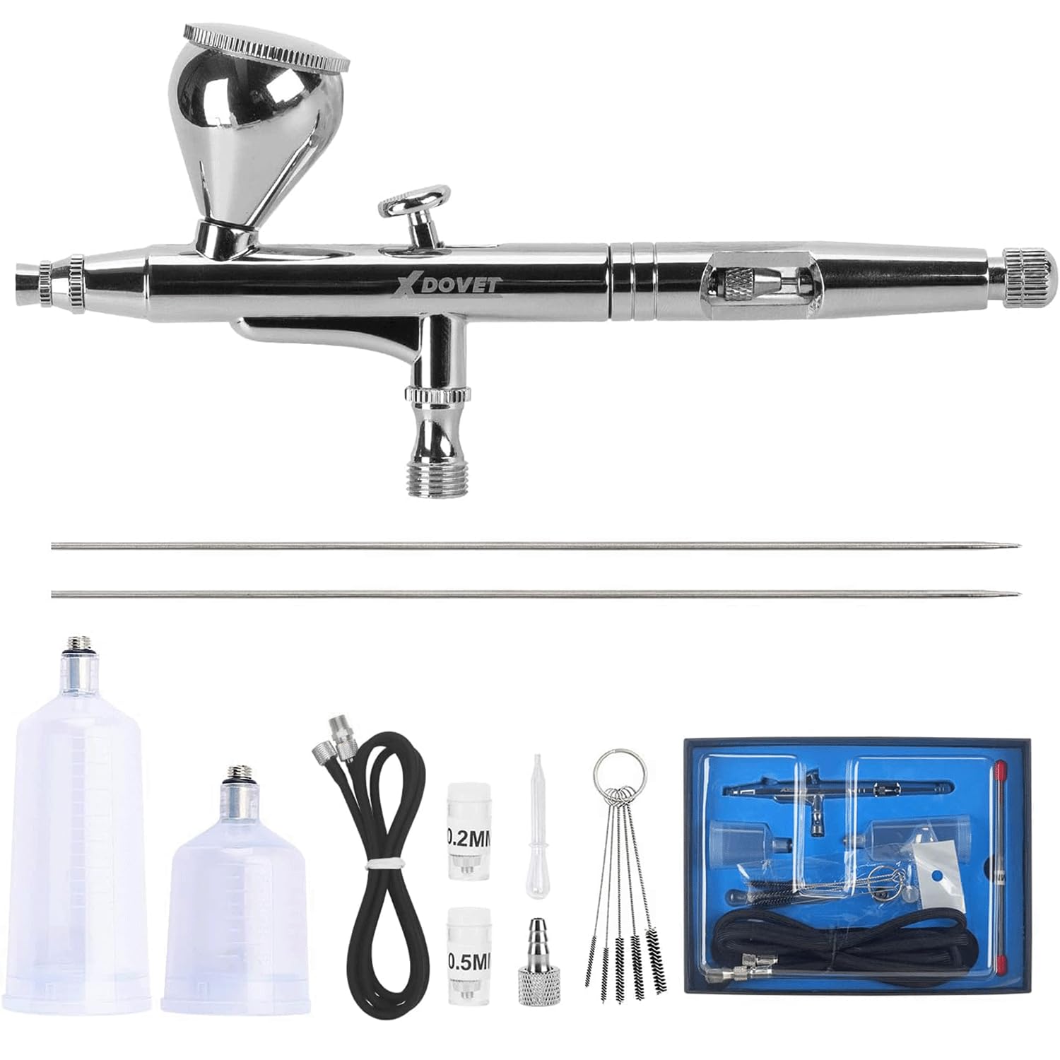 Amazon | XDOVET エアブラシ ハンドピース ダブルアクション ポロ