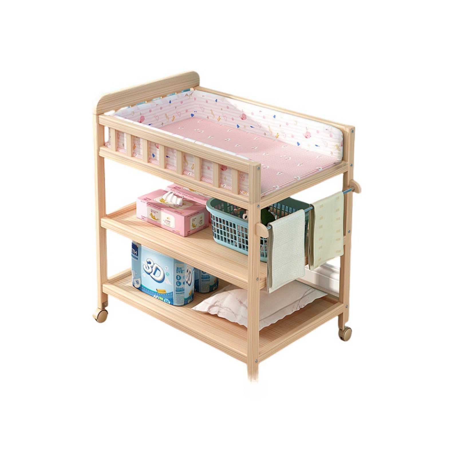 定価13000円・新品】Maydolly オムツ換えテーブル キャスター付き