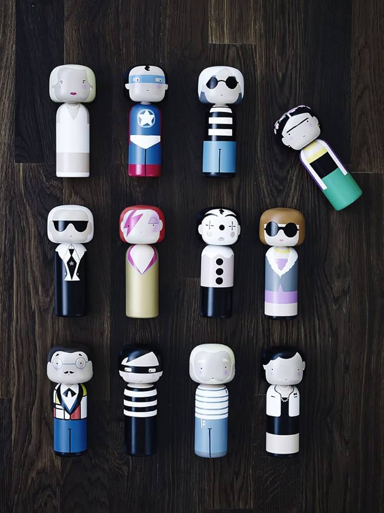 Amazon.com: Lucie Kaas World - Famous Artists Kokeshi Dolls - 9