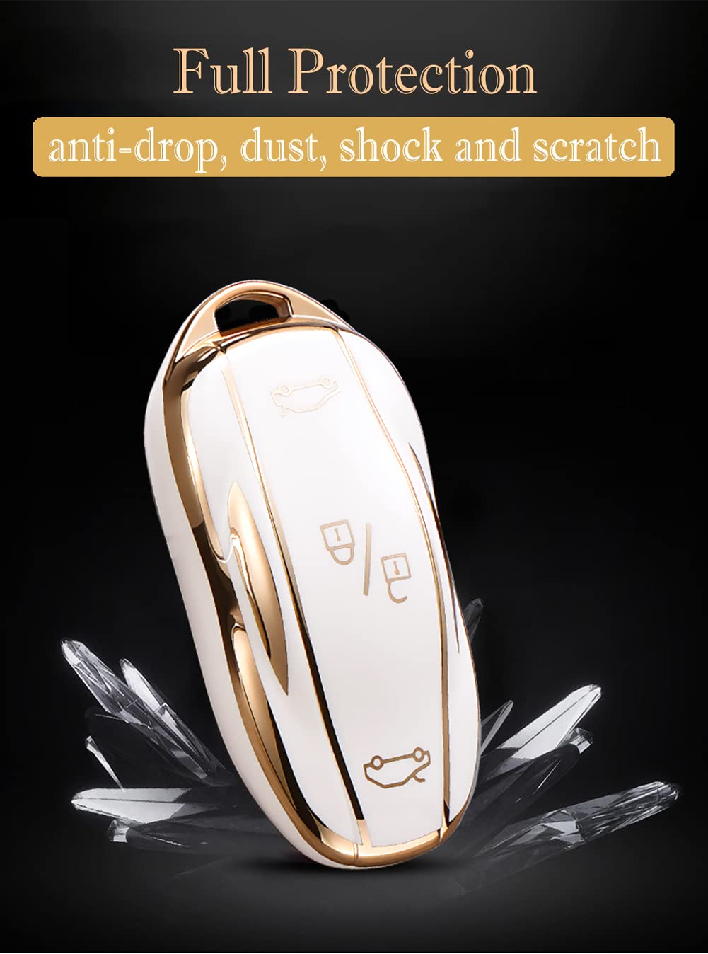 Amazon.co.jp: Cacar テスラキーフォブカバー キーチェーン付き モデル