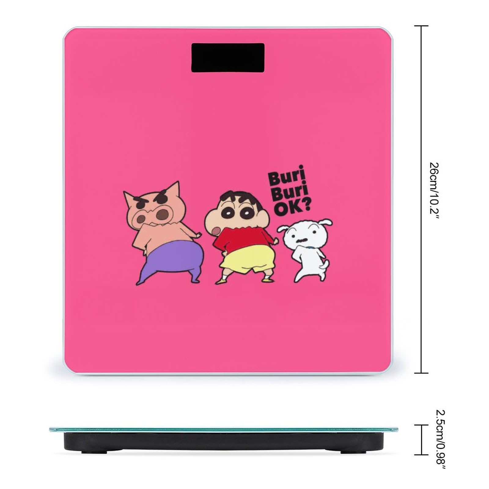 Amazon.co.jp: クレヨンしんちゃん 体重計 デジタル 乗るだけ 電源自動