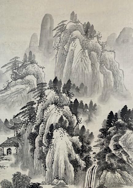 中国山水畫，張偉平，書畫，掛け軸 中国山水畫，張偉平，書畫，掛け軸