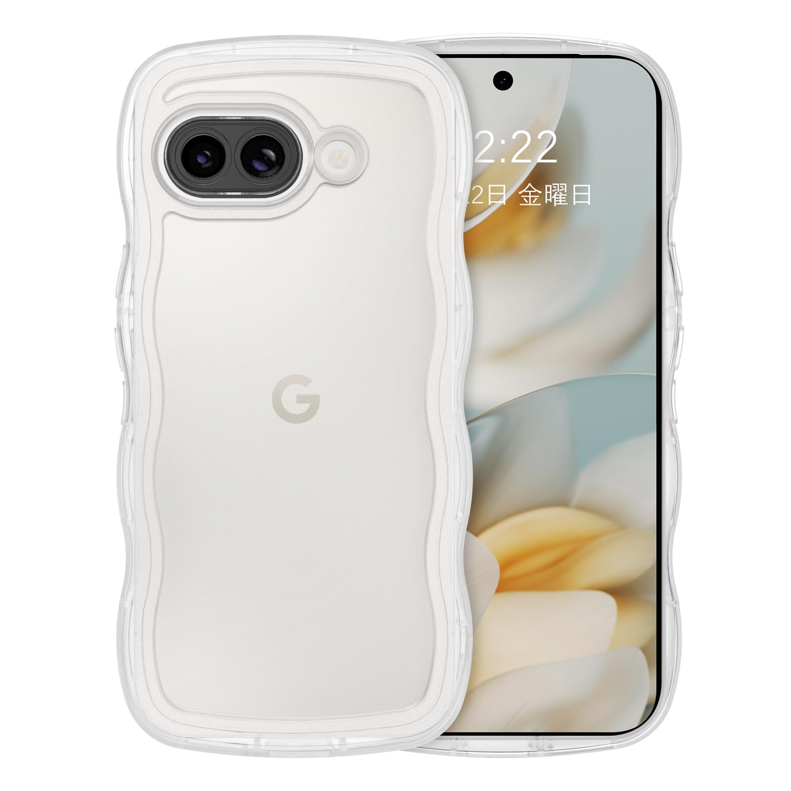 Amazon.co.jp: GUAGUA Clear Case/Cover for Google Pixel 9A, Wavy