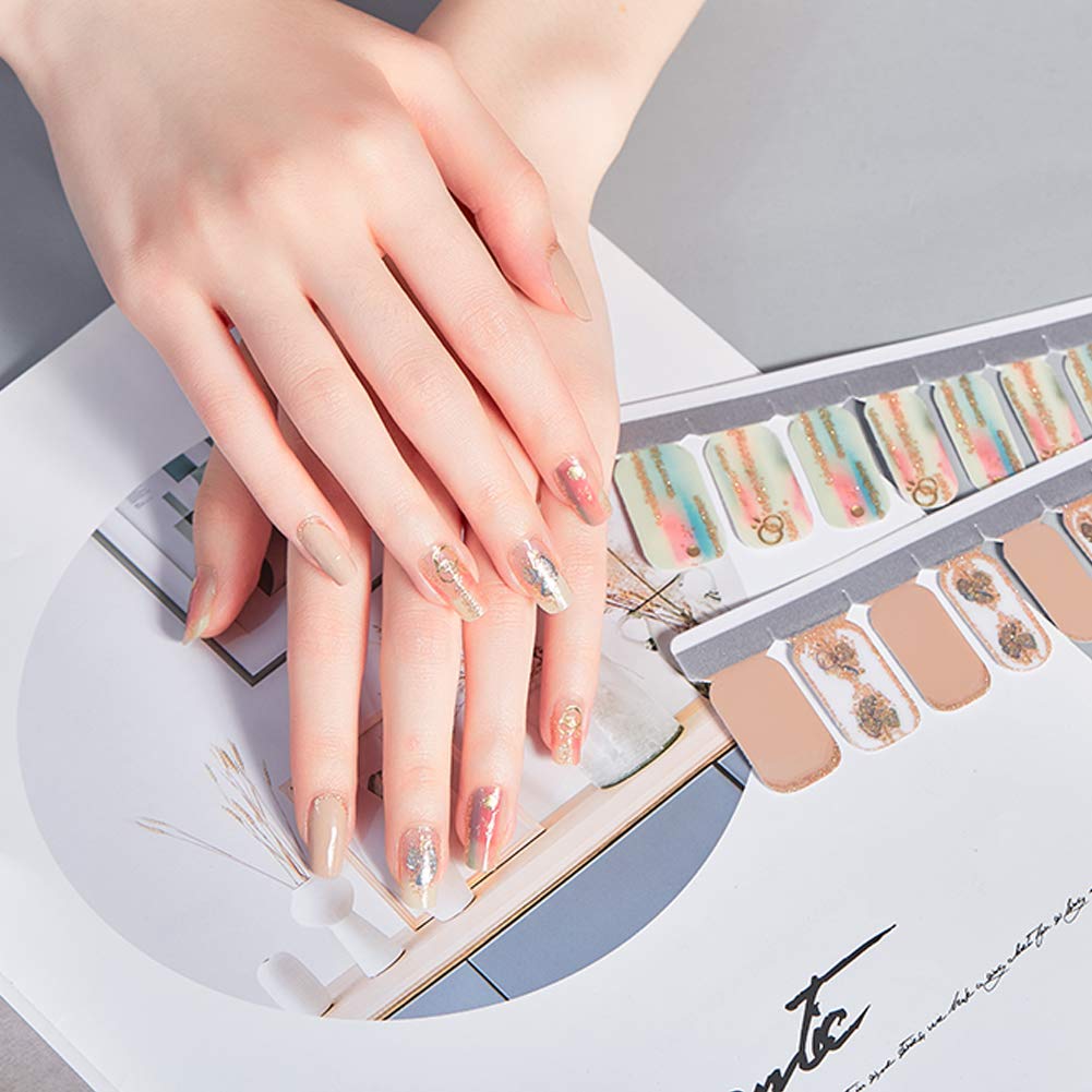 Amazon.co.jp: HERAXI ネイルシール 手の爪 20Pcs 爪やすり付き ネイル