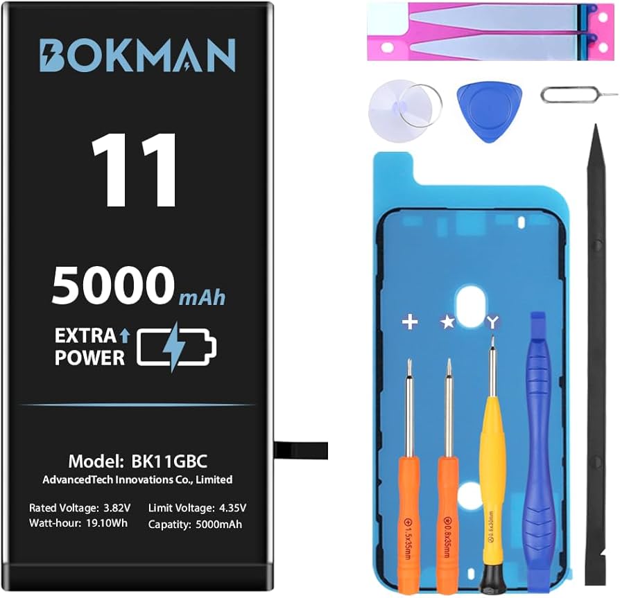 Amazon | Bokman iPhone 11 バッテリー 5000mAh 3.82V 互換 交換 PSE