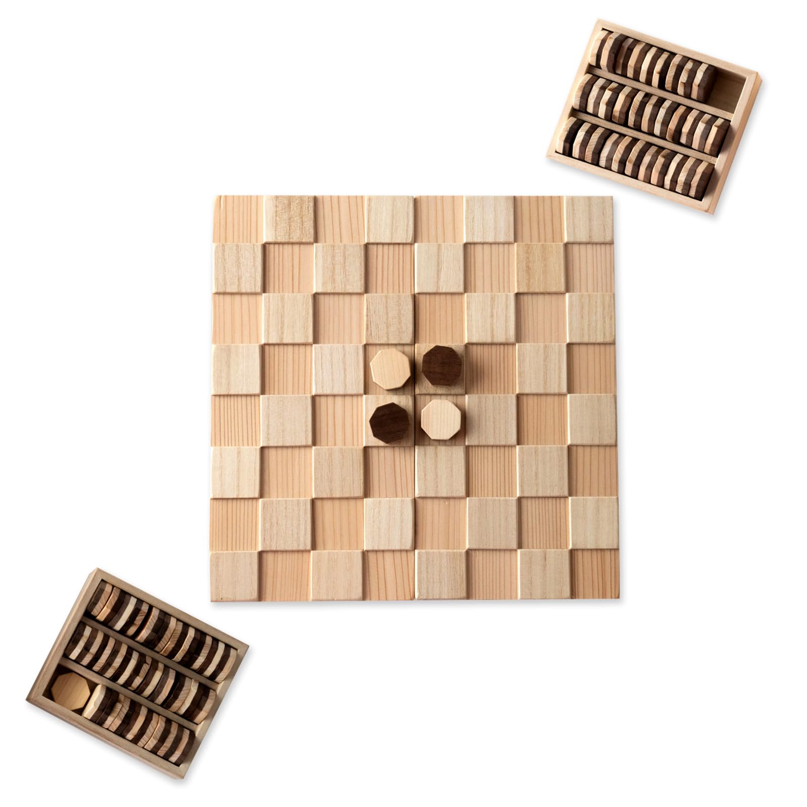 Amazon | 増田桐箱店 木製 オセロ リバーシ (リバーシ・デコボコ