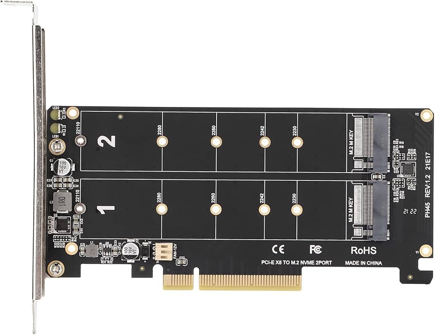 Amazon.co.jp: M.2 NVME SSD Mキー - PCIE X8アダプターカード PCIE