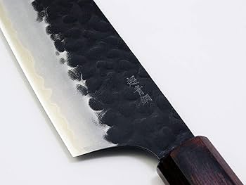 Amazon | 堺孝行 青紙スーパー 黒鎚目 剣型三徳包丁160～Aogami super