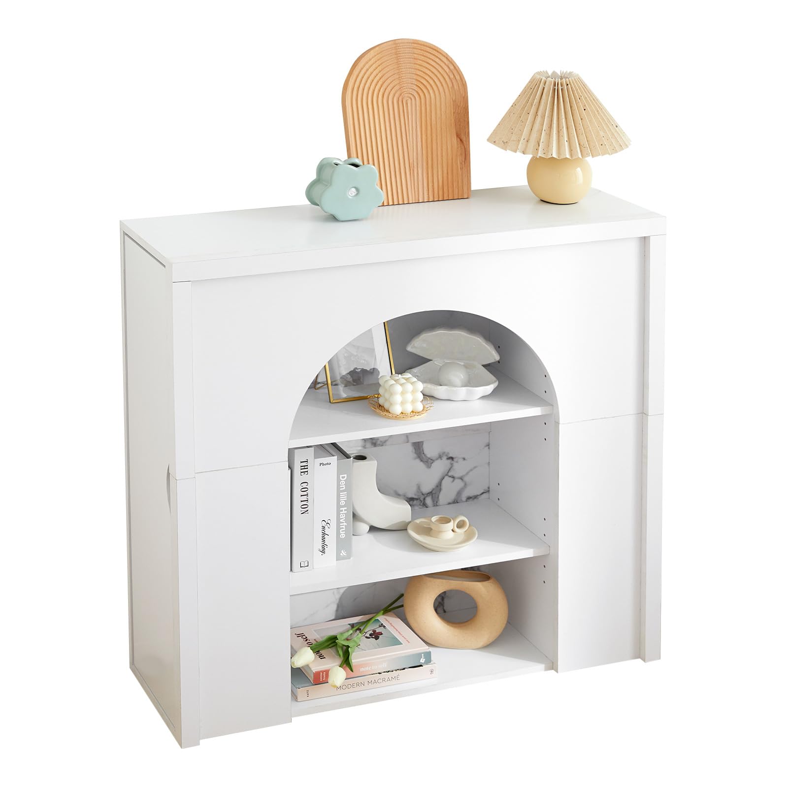 Amazon｜LOWYA ロウヤ マントルピース 大理石風 韓国インテリア 幅90cm