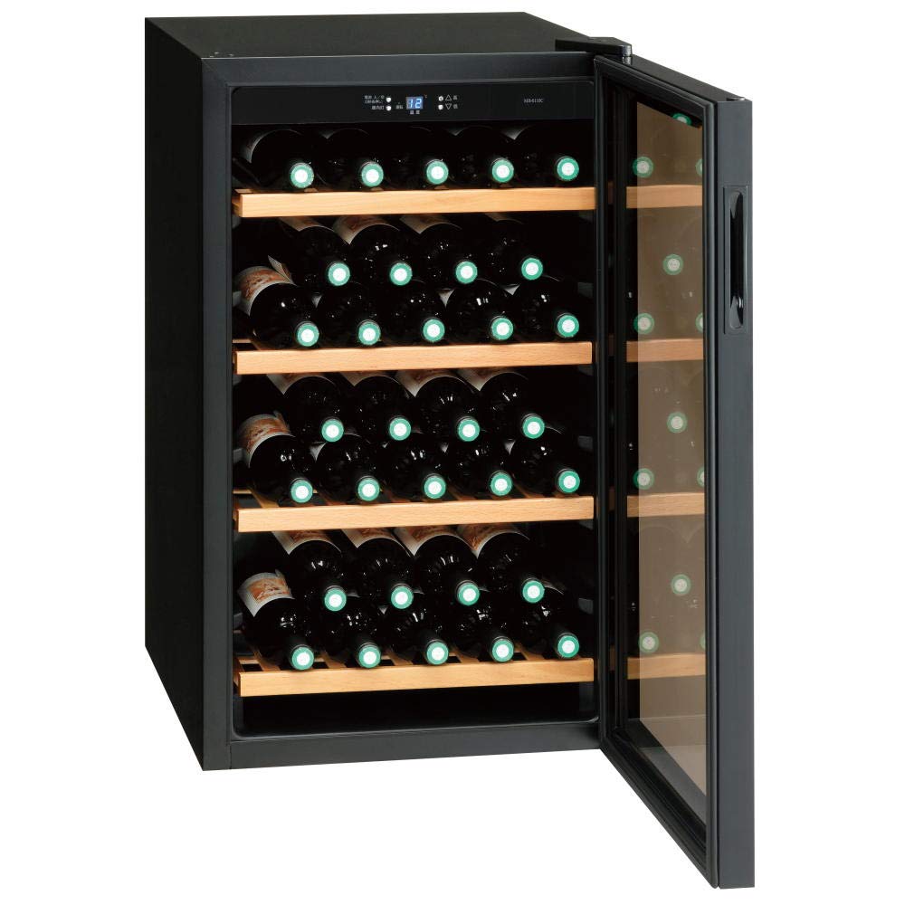 Amazon | 三ツ星貿易 ワインクーラー 110L 32本収納 ブラック MB-6110C