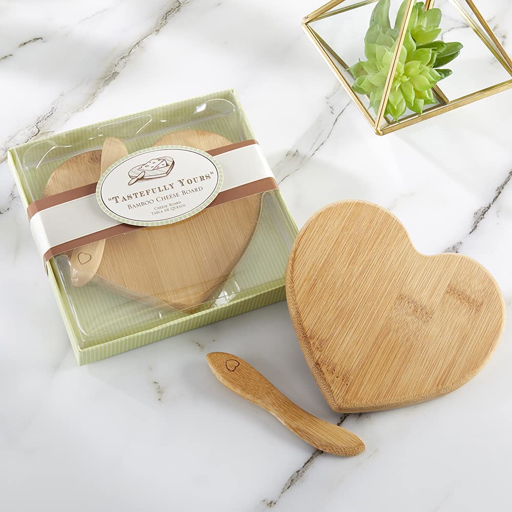 Amazon.com: Kate Aspen Tastefully Yours Heart-Shaped Bamboo Cheese
