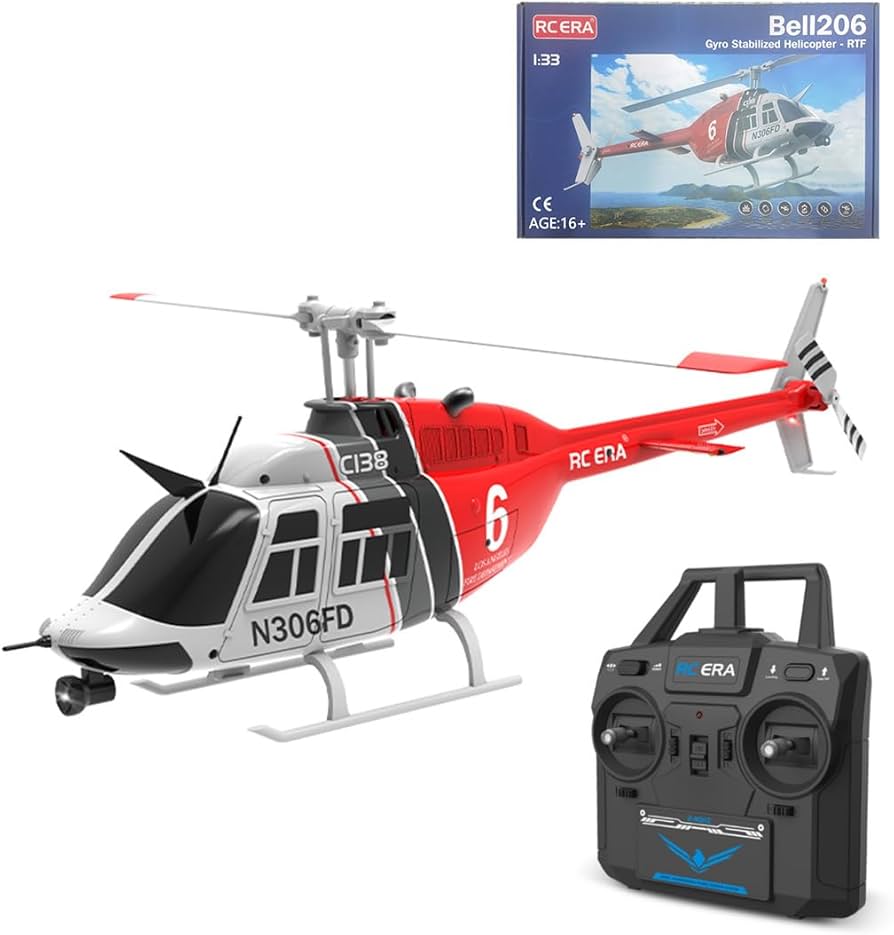 Amazon.com: GoAssemb RC ERA C138 Bell 206 No Aileron Helicopter, 1
