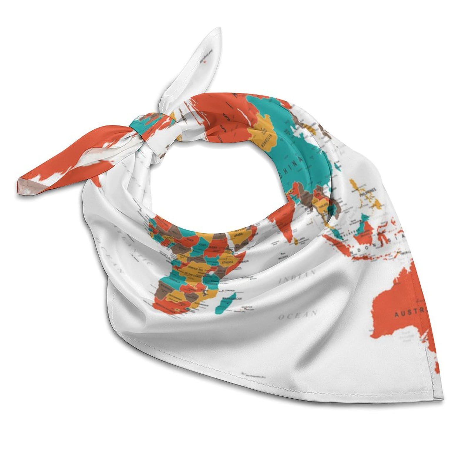 Amazon.co.jp: 世界地図 シルクスカーフ ストール スカーフ
