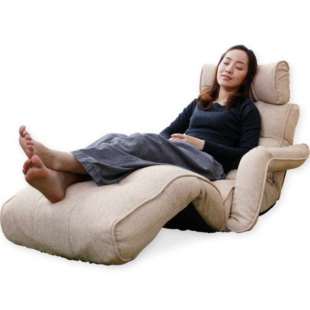 Amazon｜LOWYA ロウヤ 座椅子 ソファ 肘掛け 3Dヘッド リクライニング