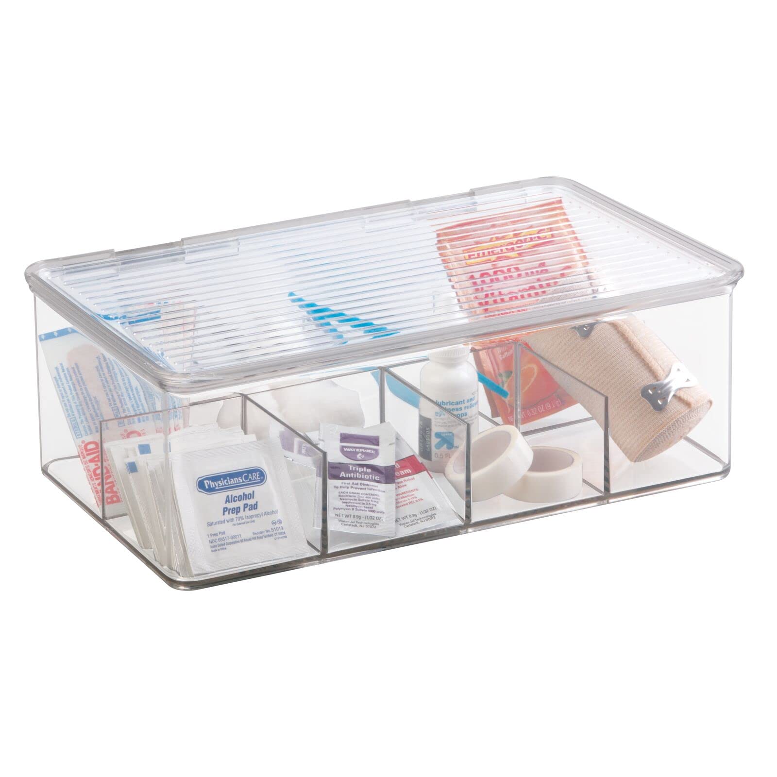 Amazon.com: mDesign Plastic First Aid Kit Storage Box with Clear