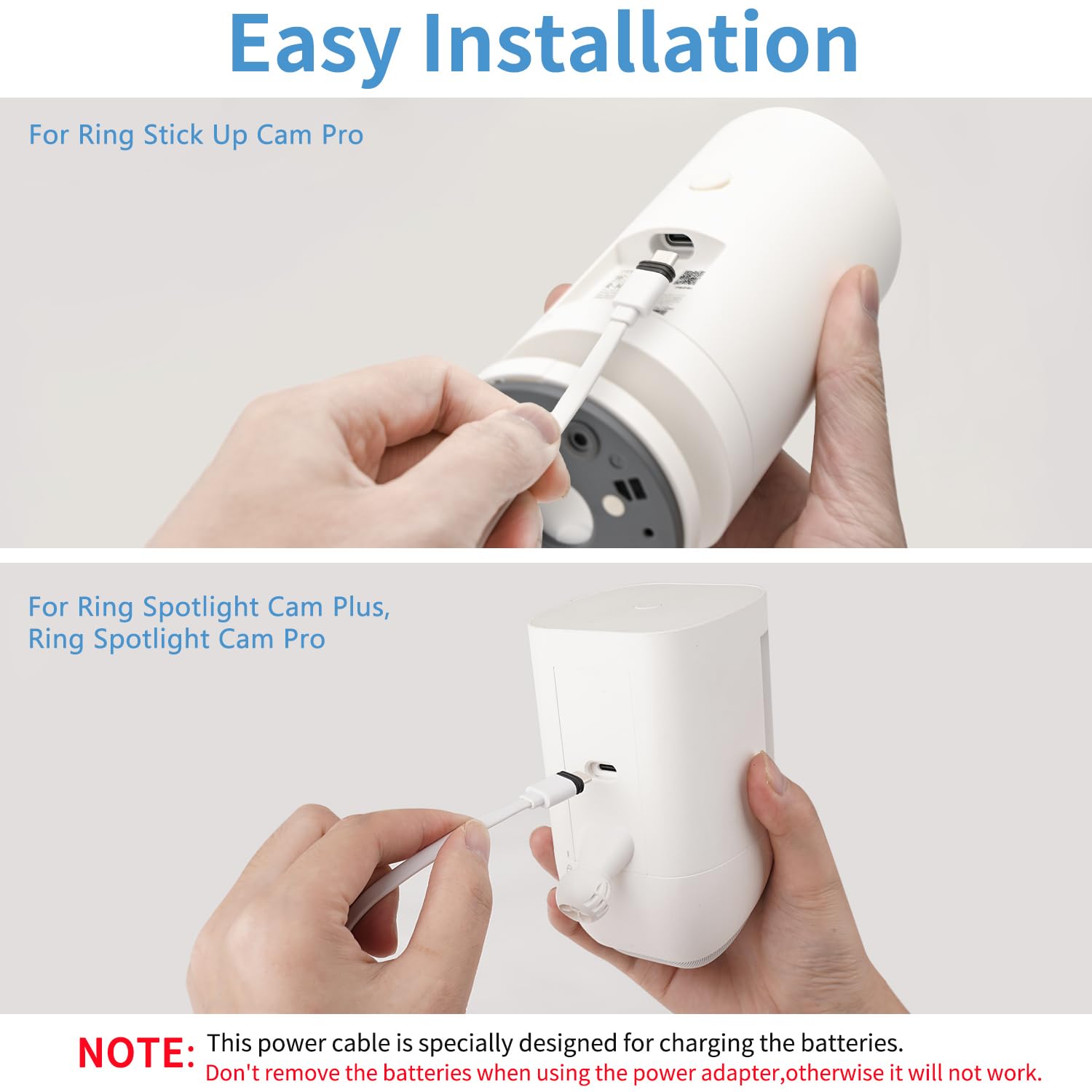 Amazon | 25フィート/7.5m 耐候性充電ケーブル アウトドアカムプラス