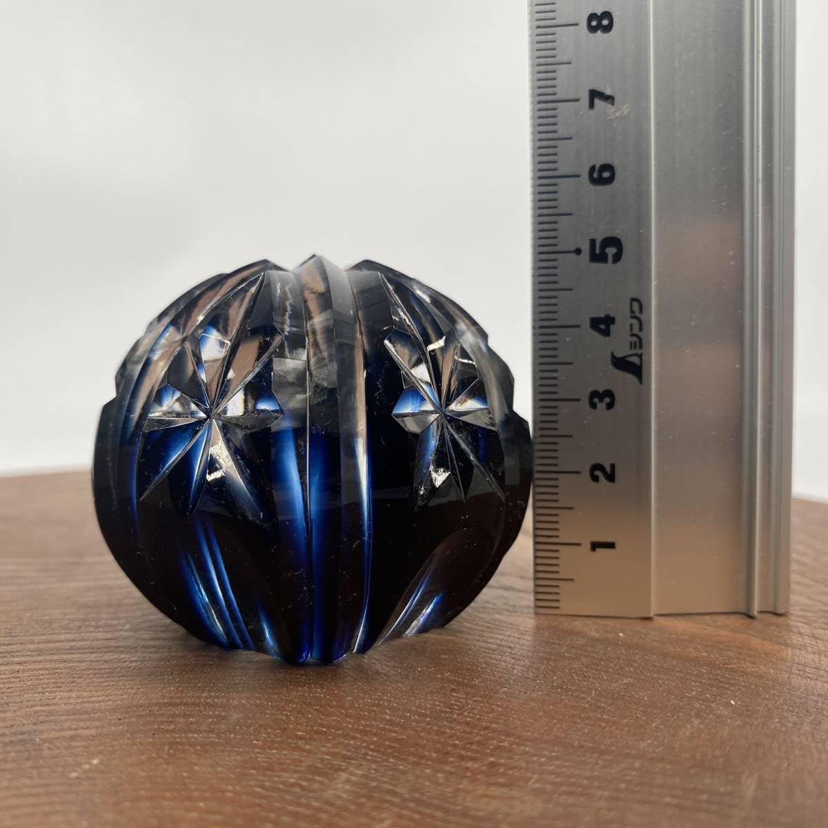 島津 薩摩切子 薩摩の雫 ペパーウエイト 未使用 島津薩摩切子 薩摩の雫