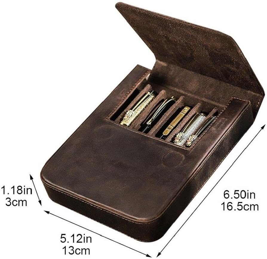 Amazon.co.jp: 万年筆ケース 手作り ペンケース レザー ローラー