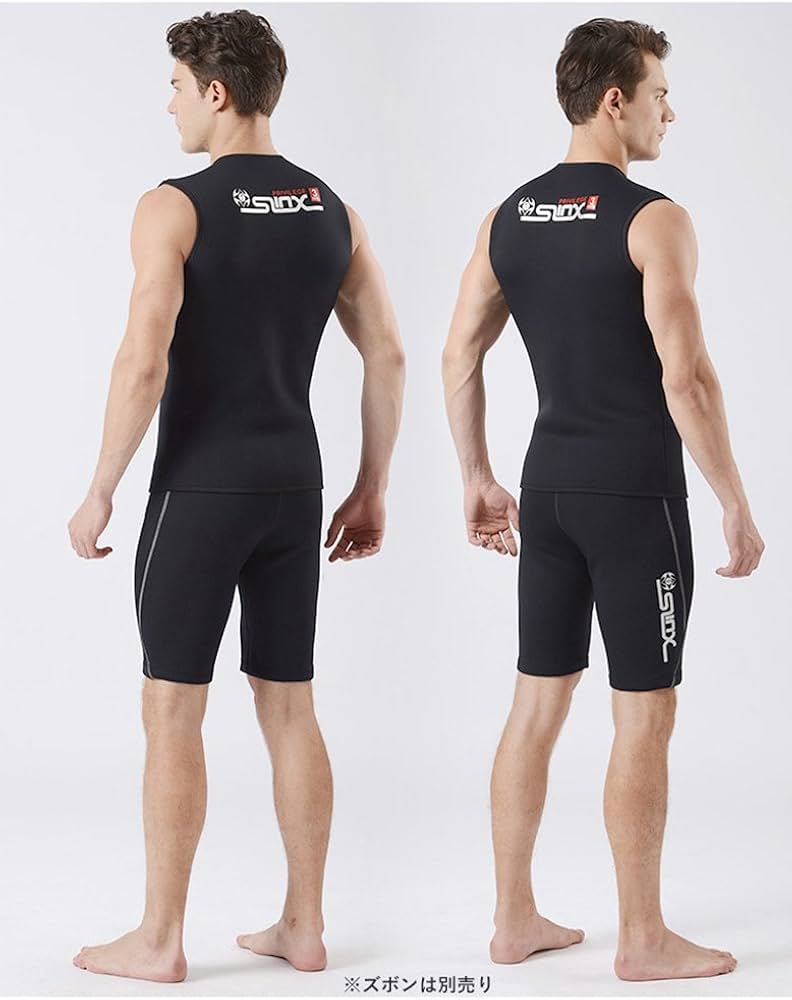 Amazon | AIRFRIC ウェットスーツ タッパー ベスト 袖なし メンズ