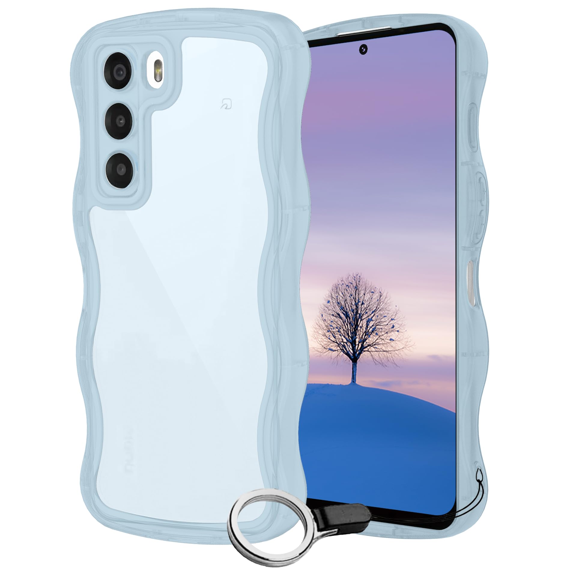 Amazon.co.jp: ZTE Nubia S 5G A403ZT ケース ブルー ウェーブ TPU波状