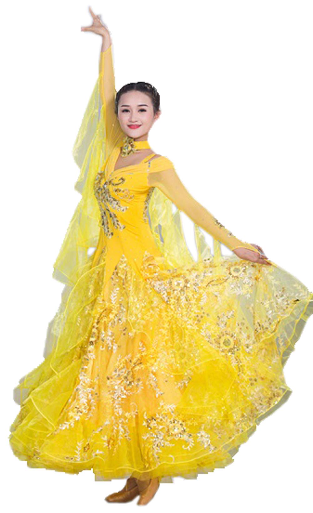 Amazon.co.jp: GRATTY 社交ダンスドレス 社交ダンス 衣装 モダンドレス