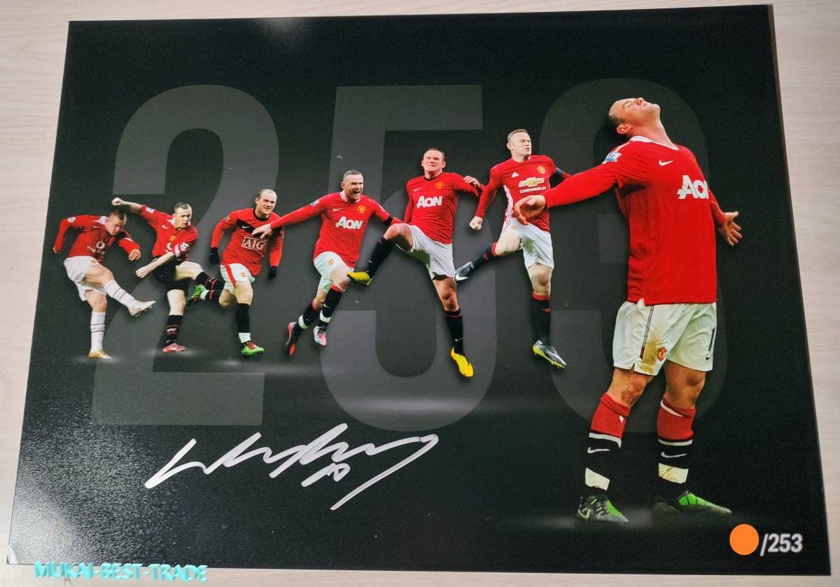 サッカー ルーニー サイン写真 ジャージカード セット