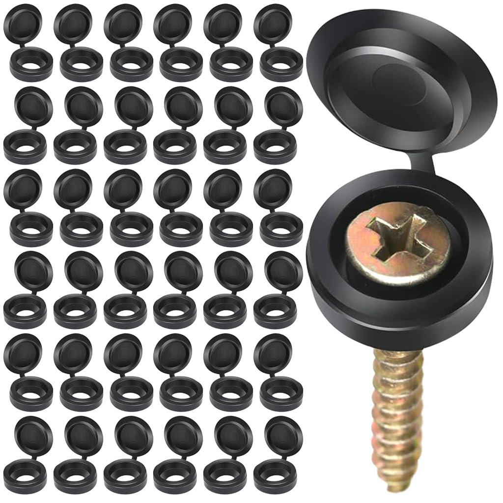 Serplex® 300Pcs Plastic Hinged Screw Cover Caps, Folding Screw