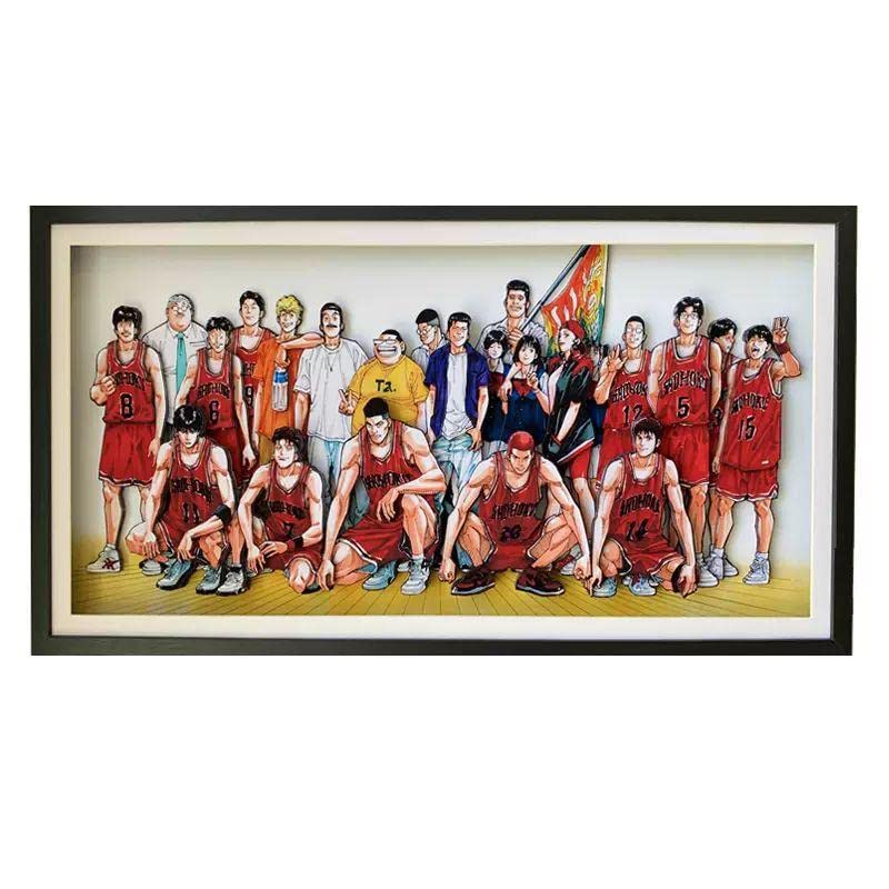 Amazon.co.jp: SLAM DUNK スラムダンク 3D 立体画D 湘北高校バスケ部