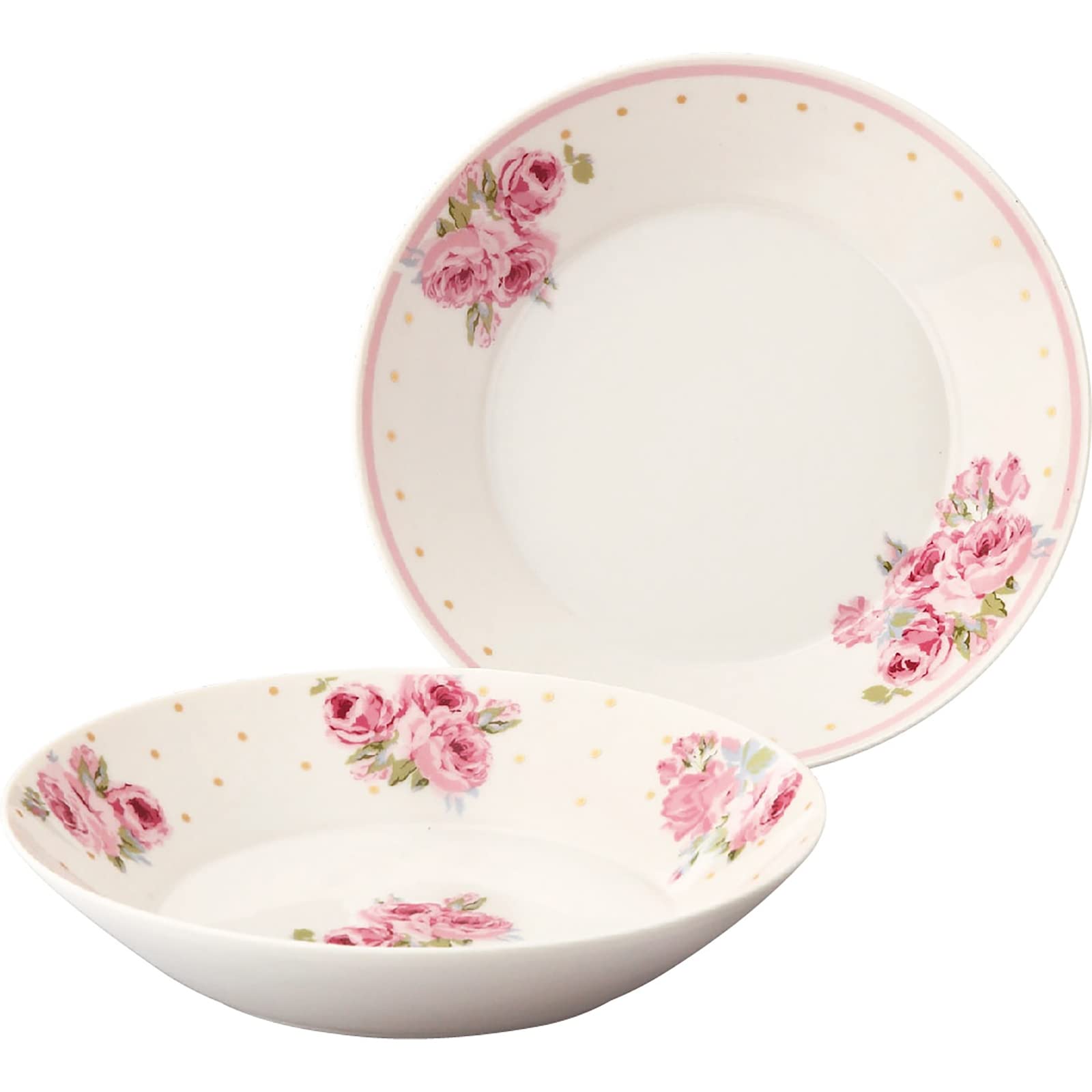 Amazon｜ローラアシュレイ 食器セット 花柄 パスタ皿 プレート 約22cm