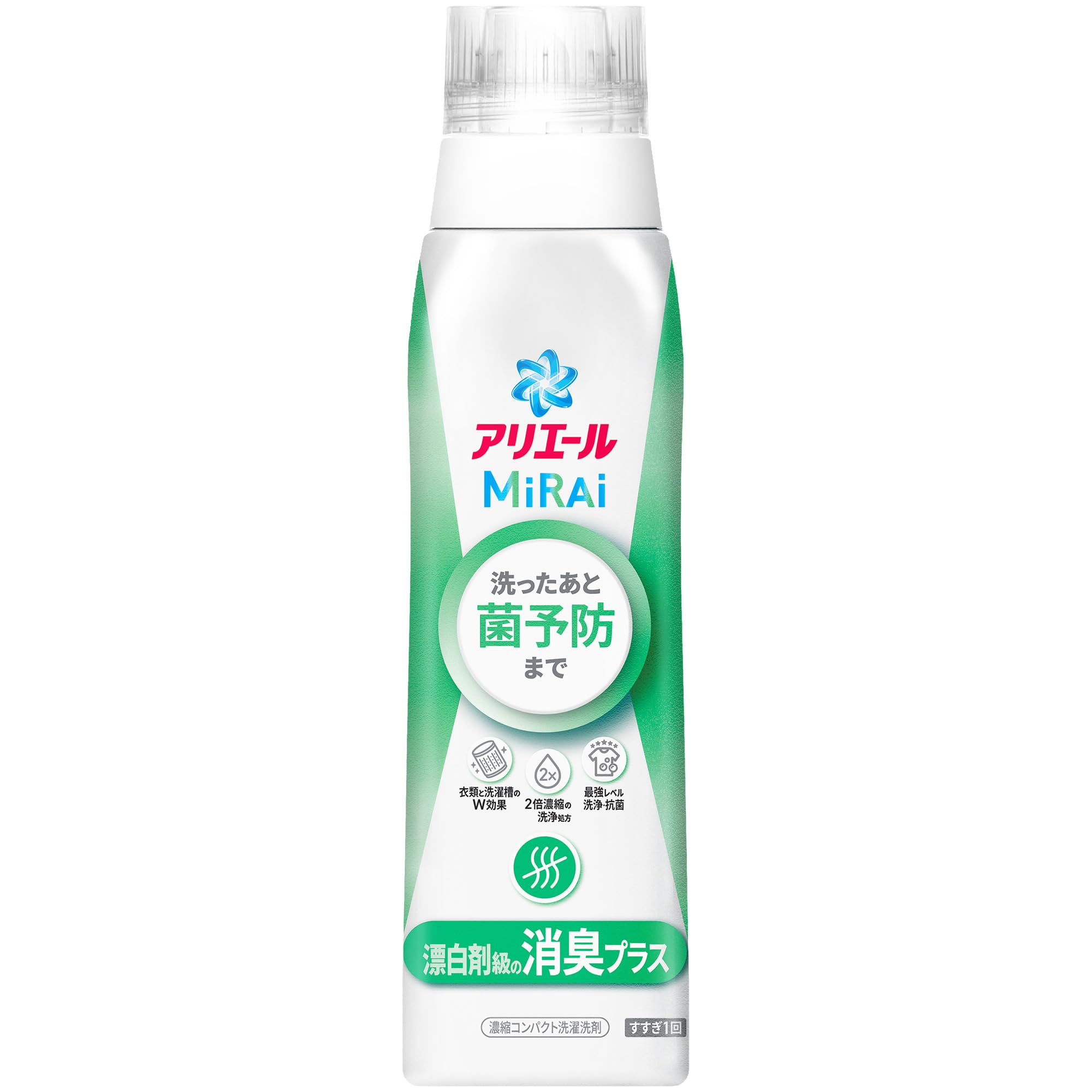 Amazon.co.jp: アリエール MiRAi 洗濯洗剤 濃縮 漂白剤級の消臭プラス