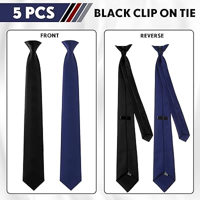 Haysandy Clip on Ties for Men Solid Color Men's 20 Djibouti | Ubuy