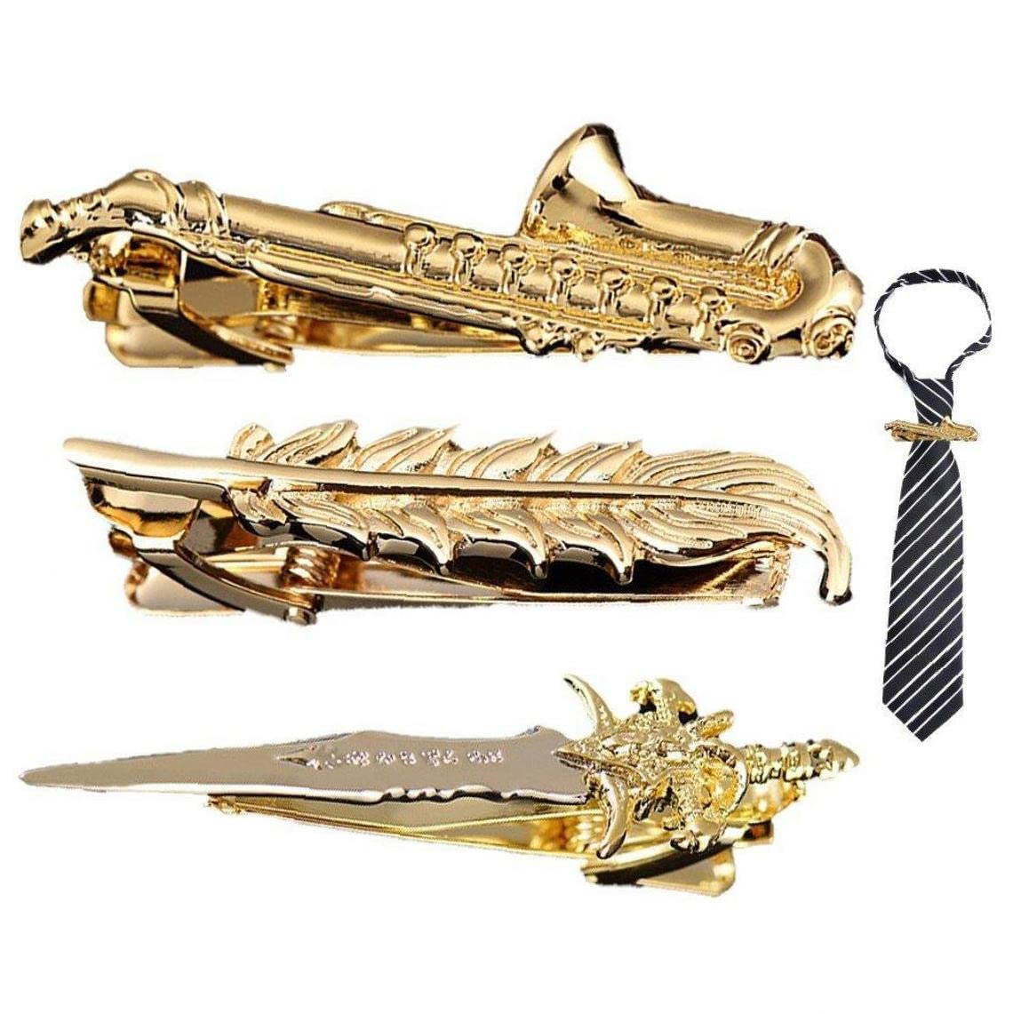 Amazon.co.jp: 男性用ネクタイピン 定番ネクタイピン ゴールド