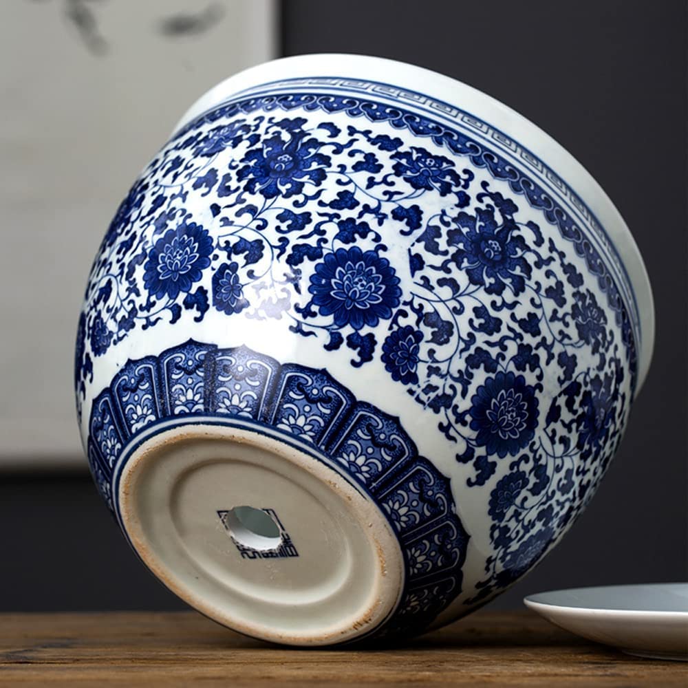 中国陶器鉢 陶磁器 不明 Amazon.co.jp: セラミックフラワー盆栽鉢 青と