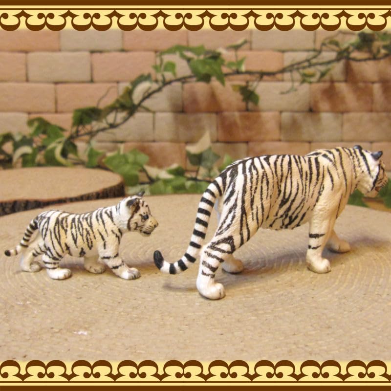Amazon.co.jp: ホワイトタイガー 親子 2点セット リアル トラ