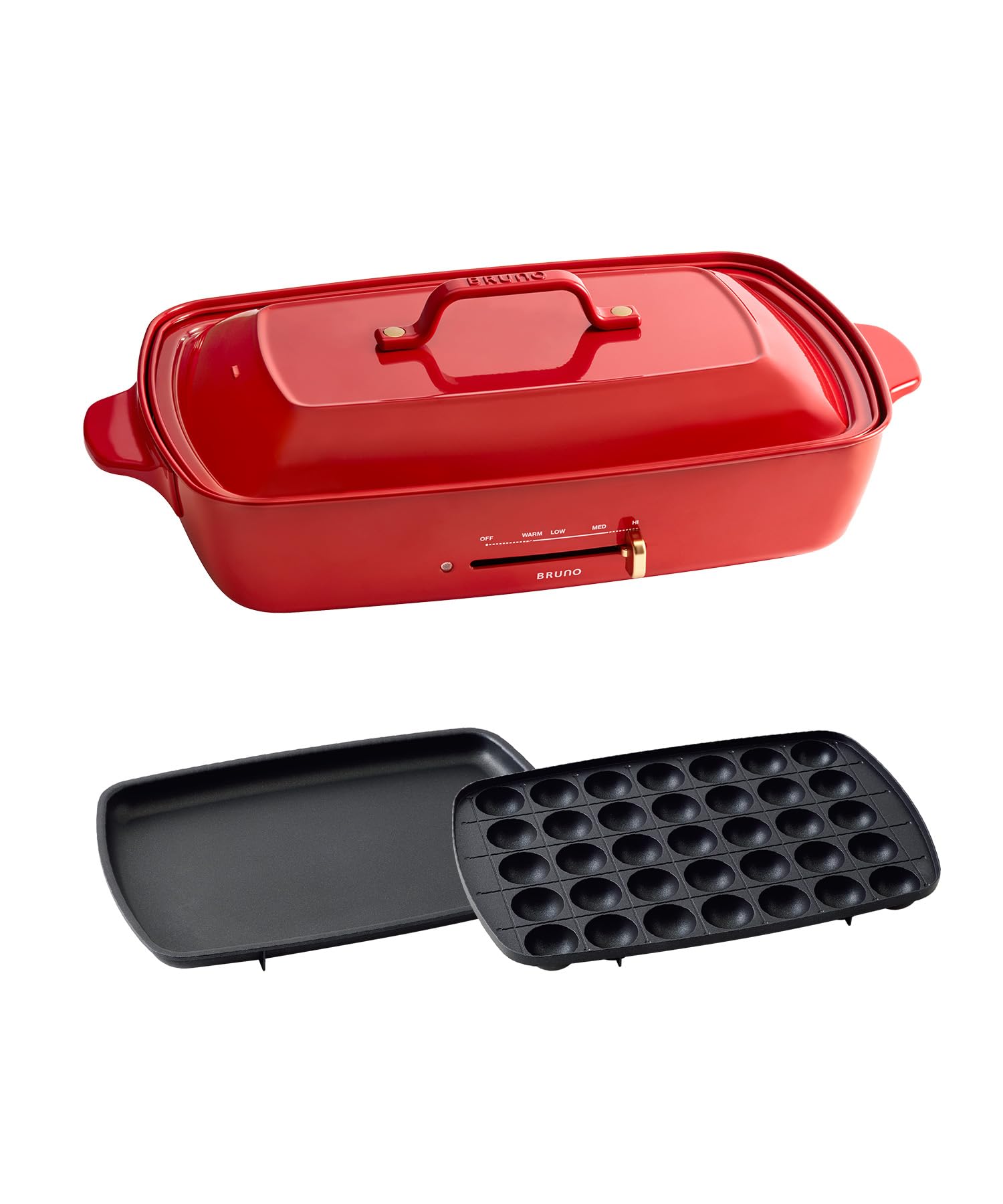 Amazon | BRUNO ホットプレートグランデサイズ BOE026-RD レッド