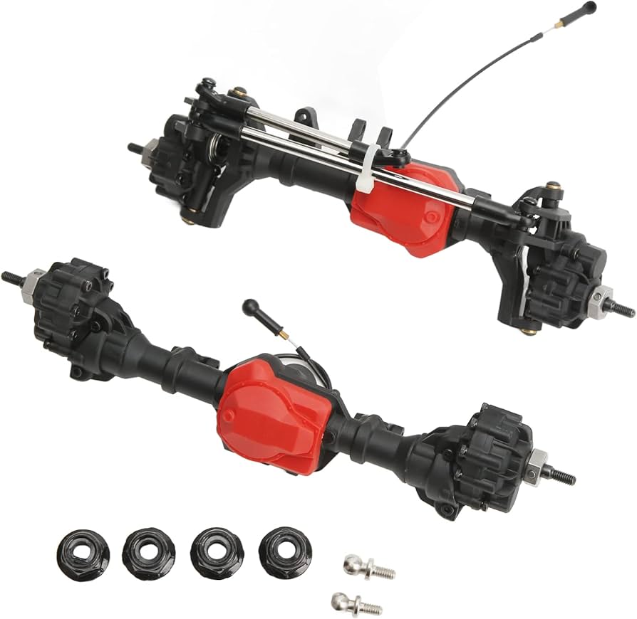 Amazon | RCカーアクスル45°回転角度フロントリアポータルアクスル 1