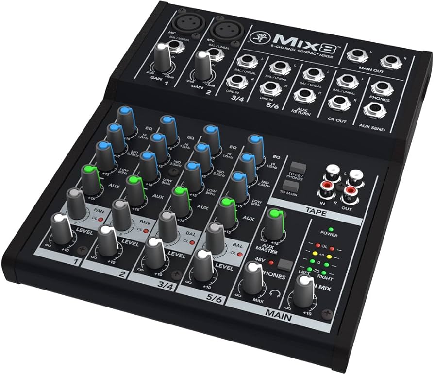 Amazon.com: Mackie MIX8 8-Channel Compact Mixer : Musical Instruments