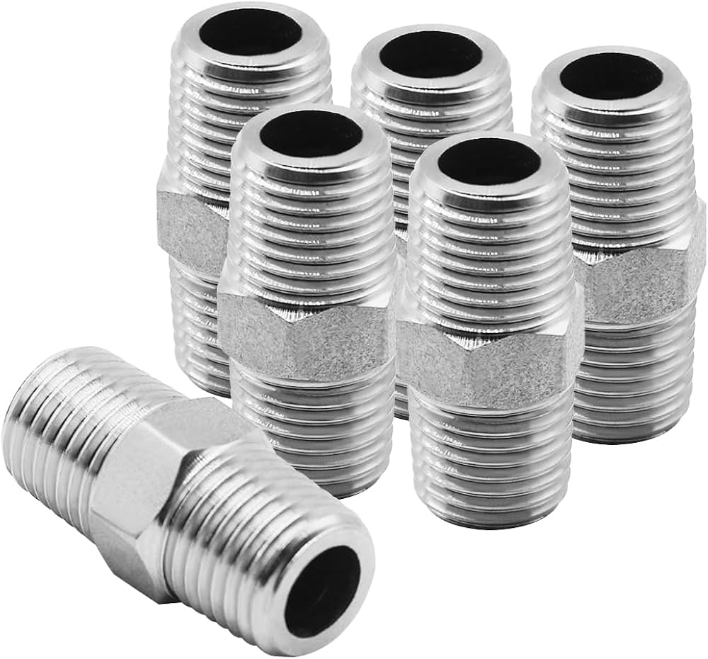 Amazon.com: Uenede 6PCS 1/4 Inch NPT 304 Stainless Steel Hex