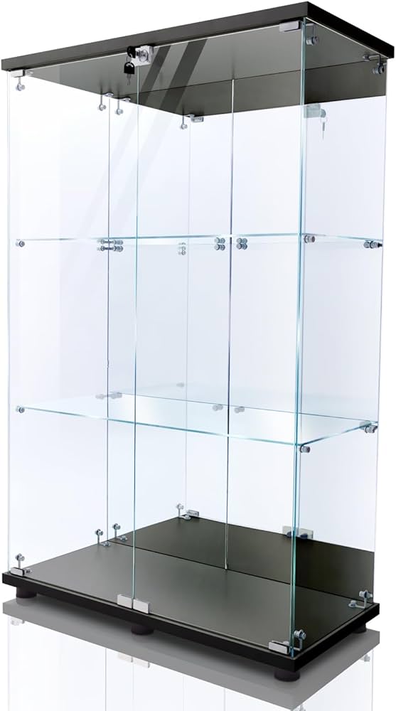 Amazon.co.jp: 生活グッズラボ ショーケース ガラスケース 背面ミラー