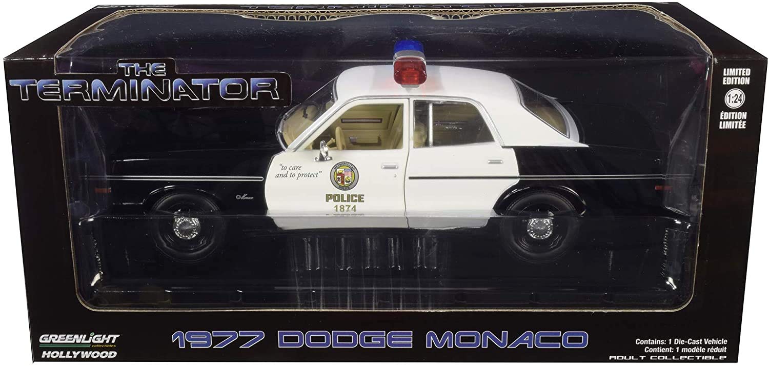 アメ車ミニカー2台 Cadillacなど 1/24 パトカー アメ車ミニカー2台