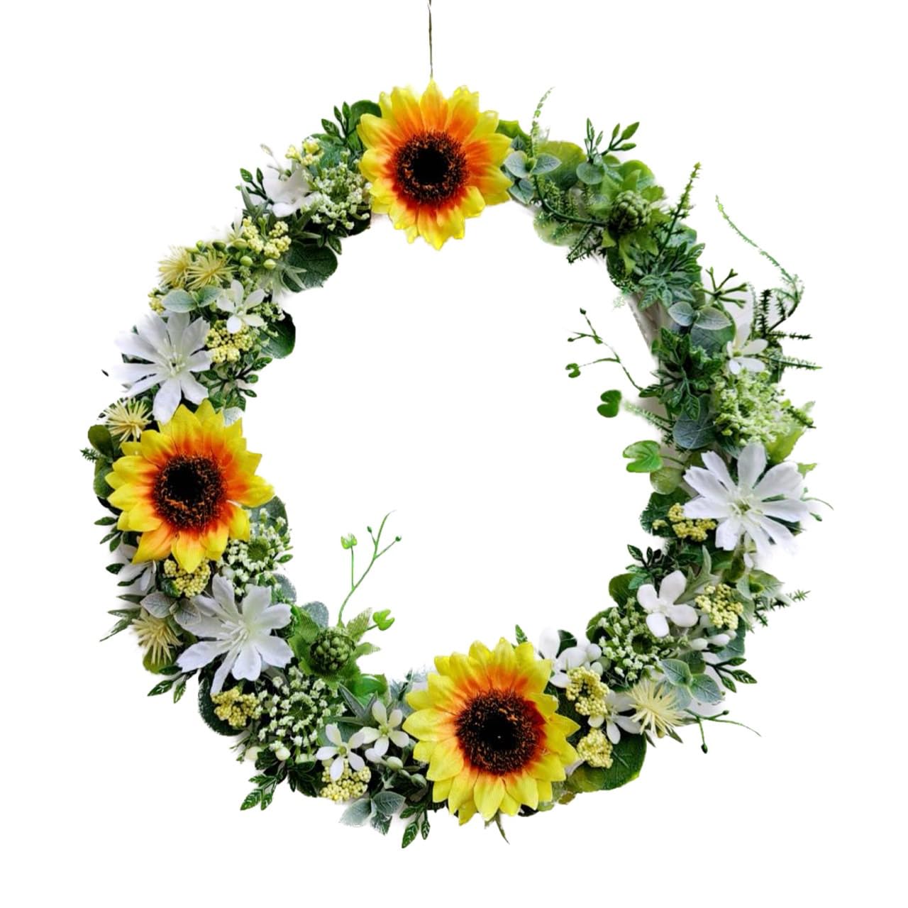 Amazon.co.jp: Lulu's ルルズ 夏のひまわりリース 向日葵 サマーリース
