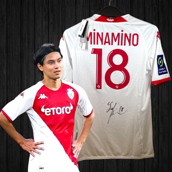 日本代表 南野拓実 直筆サイン入り ユニフォーム AS モナコ 公式