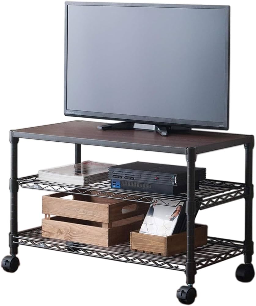 Amazon｜ドウシシャ ルミナス ノワール テレビ台 3段 幅80 奥行40