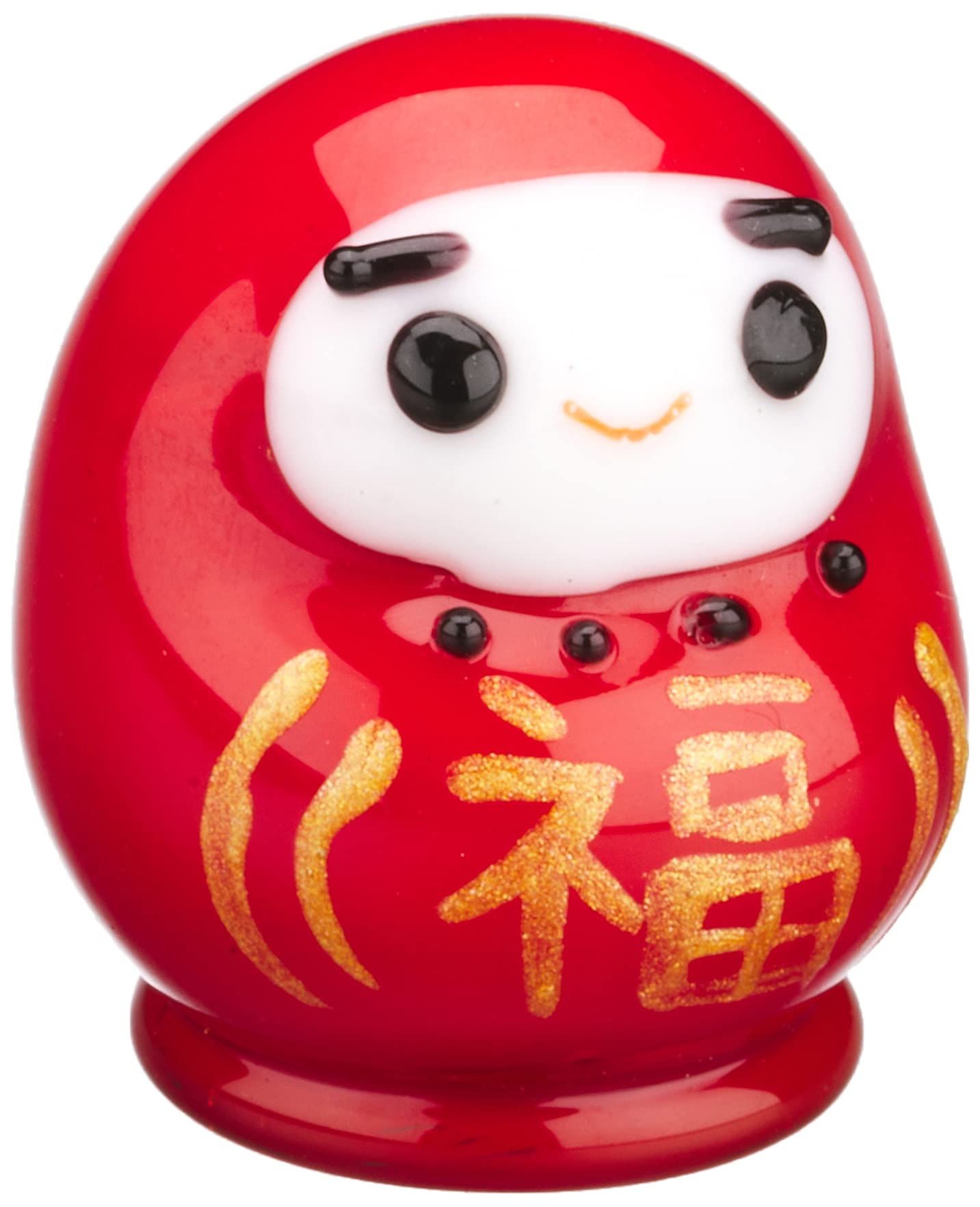 Amazon.co.jp: フォーカート 手作り ガラス細工 可愛い福だるま(レッド