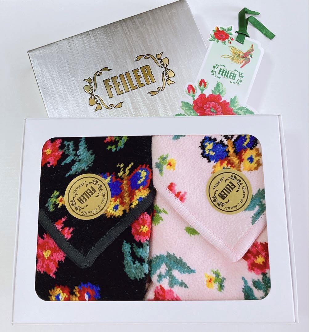 Amazon.co.jp: 箱入りFEILER タオルハンカチ 2枚 セット ③ : ファッション
